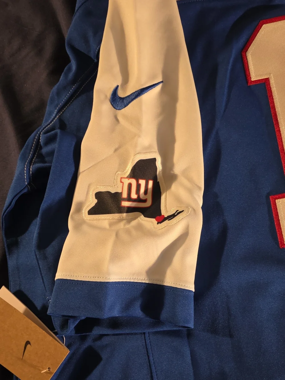 Nike Mens Blue Giants #1 NFL Jersey with Red & White Trim Size XXL